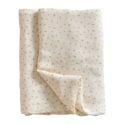 Hot Jack o Juno Poppy muslin blanket 120x120 cm, Poppy in Bloom White