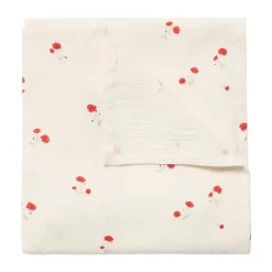 Clearance Garbo&Friends Poppy Muslin swaddle blanket, 110x110 cm Red