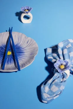 New Byon Poppy napkin ring 2-pack, Blue
