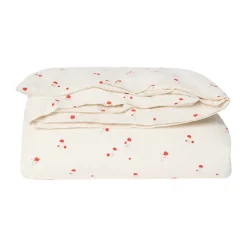 Sale Garbo&Friends Poppy Seersucker bedding set baby, 70x80 cm/28x35 cm Red