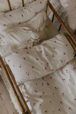 Sale Garbo&Friends Poppy Seersucker bedding set baby, 70x80 cm/28x35 cm Red
