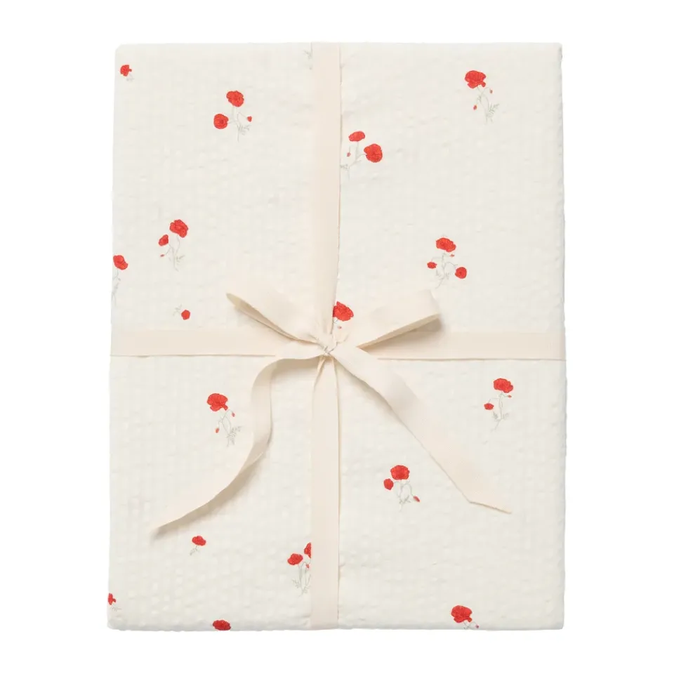 Online Garbo&Friends Poppy Seersucker fitted sheet, 160x200x30 cm Red