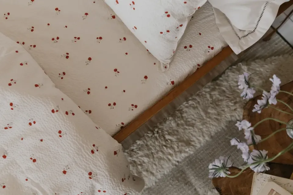 Online Garbo&Friends Poppy Seersucker fitted sheet, 160x200x30 cm Red