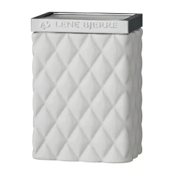 Toothbrush Holders^Lene Bjerre Portia toothbrush mug, white-silver Silver-colouredWhite