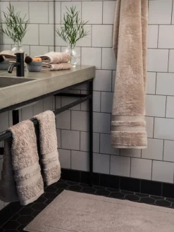 Mille Notti Portofino bathroom rug , Light , 60x90 cm Brown