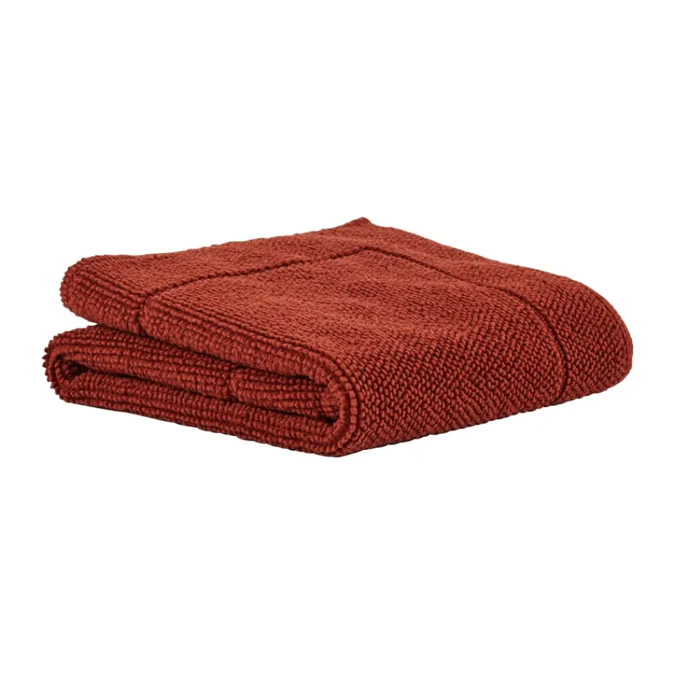 Clearance Mille Notti Portofino bathroom rug , Rust, 60x90 cm Orange