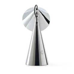 New Tom Dixon Pose Portable LED table lamp, Silver Silver-coloured