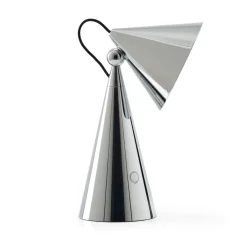 New Tom Dixon Pose Portable LED table lamp, Silver Silver-coloured