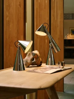 New Tom Dixon Pose Portable LED table lamp, Silver Silver-coloured