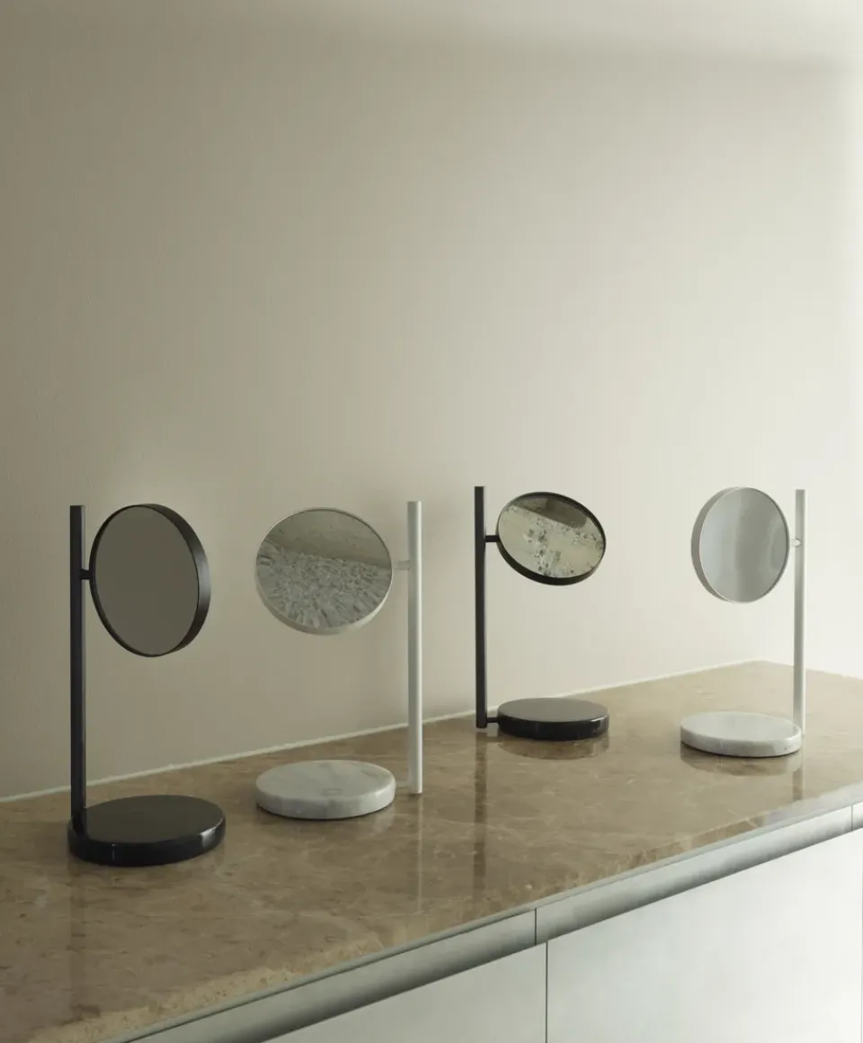 Table Mirrors^Normann Copenhagen Pose table mirror double-sided, White