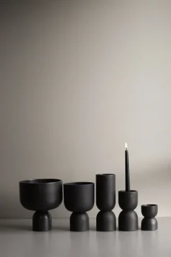 Tea Light Holders, Lanterns & Candle Dishes^DBKD Post tea light holder, Cast iron Black