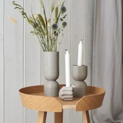 DBKD Post vase 23 cm, mole dot Beige