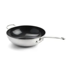 Woks^GreenPan Premiere wok, 30 cm BlackSilver-coloured