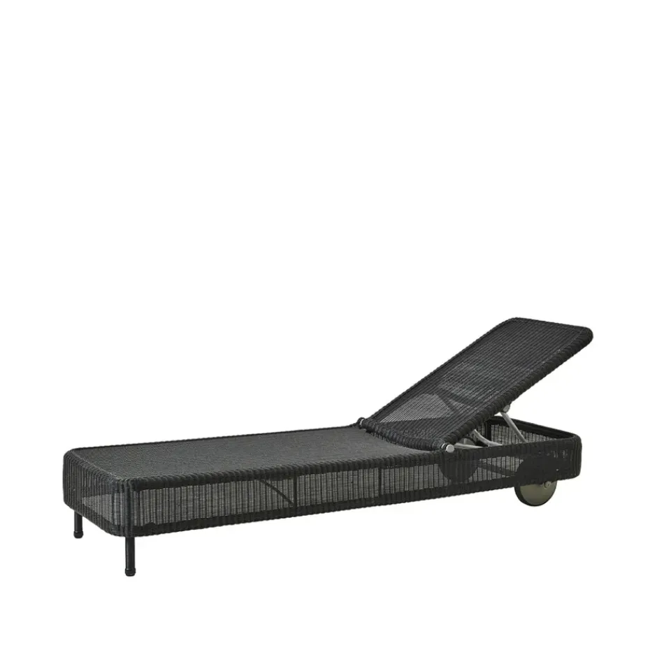 New Cane-line Presley sun lounger weave, Black