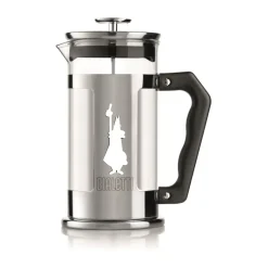 Hot Bialetti Preziosa coffee press 8 cups, Silver-black Silver-colouredBlack