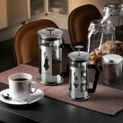 Hot Bialetti Preziosa coffee press 8 cups, Silver-black Silver-colouredBlack