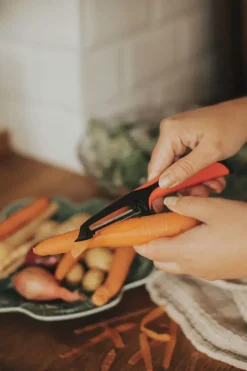 Peelers^Dorre Prim potato peeler 18 cm, Grey-orange GreyOrange