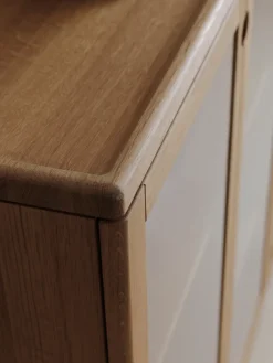 Online Stolab Prio display cabinet, Oak natural oil with lighting Beige
