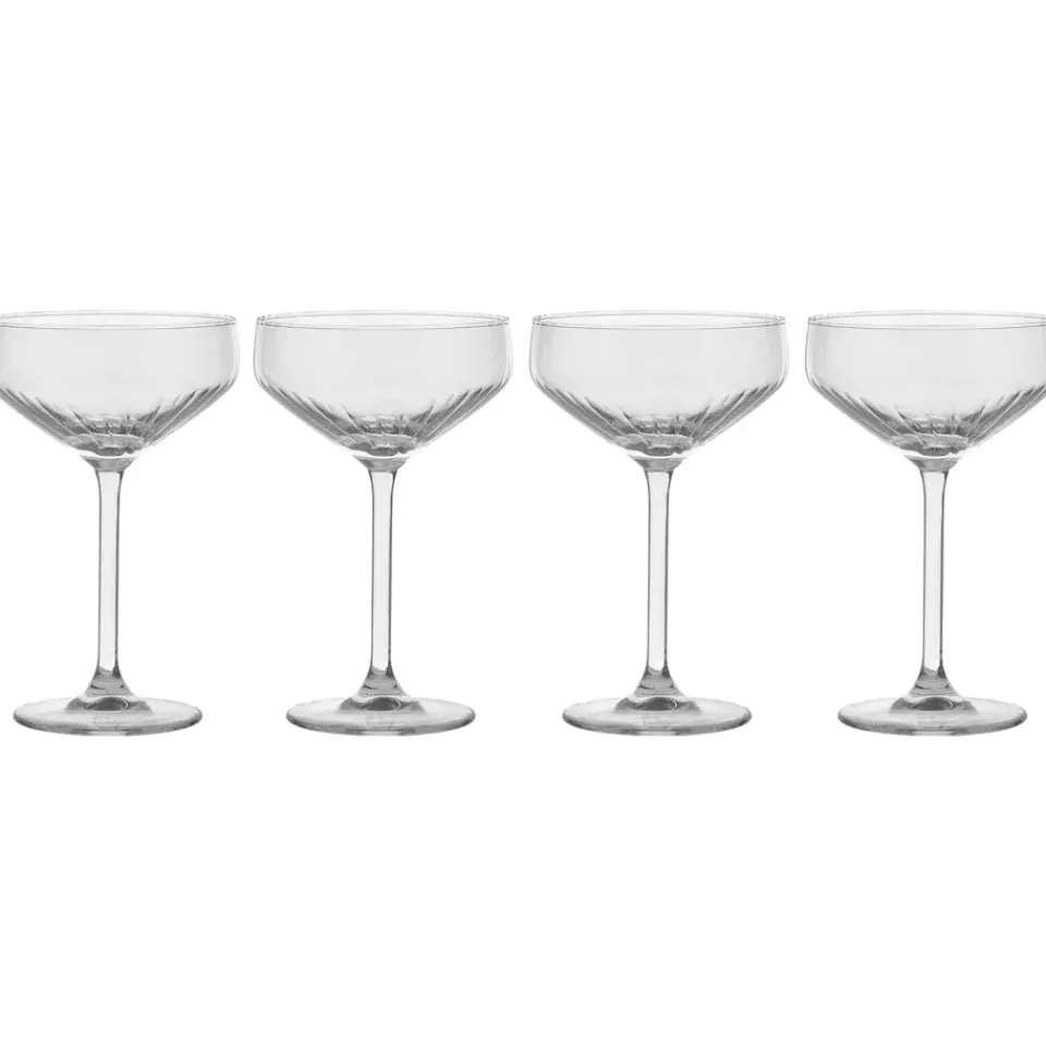 Sale Scandi Living Pristine champagne coupe glass 29 cl 4-pack, Clear Transparent