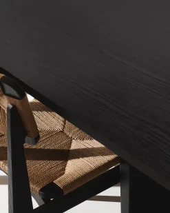 Dining Tables^GUBI Private dining room table 100x260 cm, Brown- stained oak Black