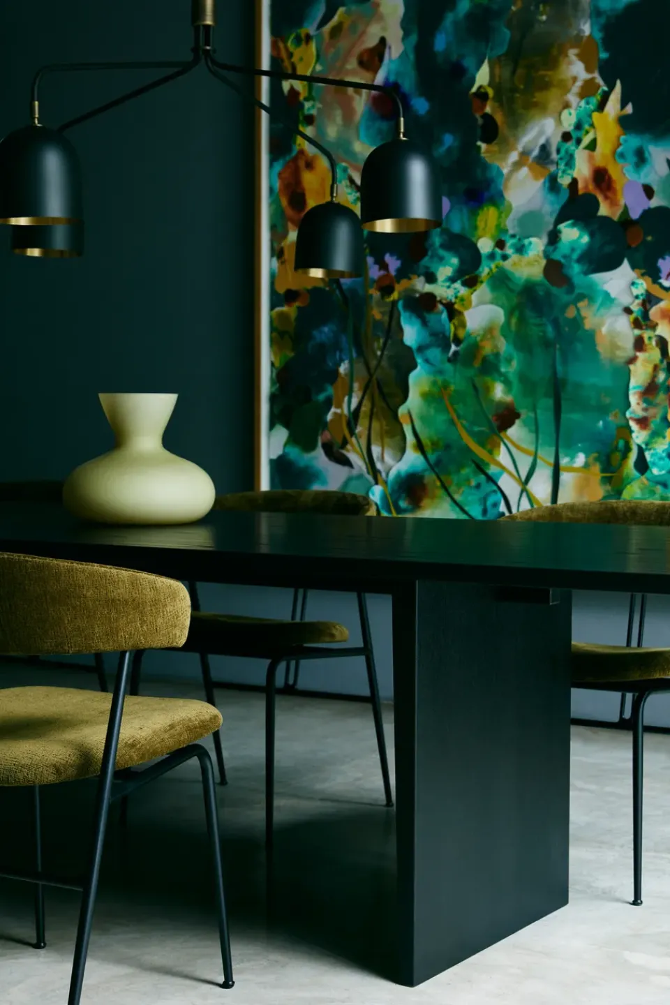 Dining Tables^GUBI Private dining room table 100x260 cm, Brown- stained oak Black