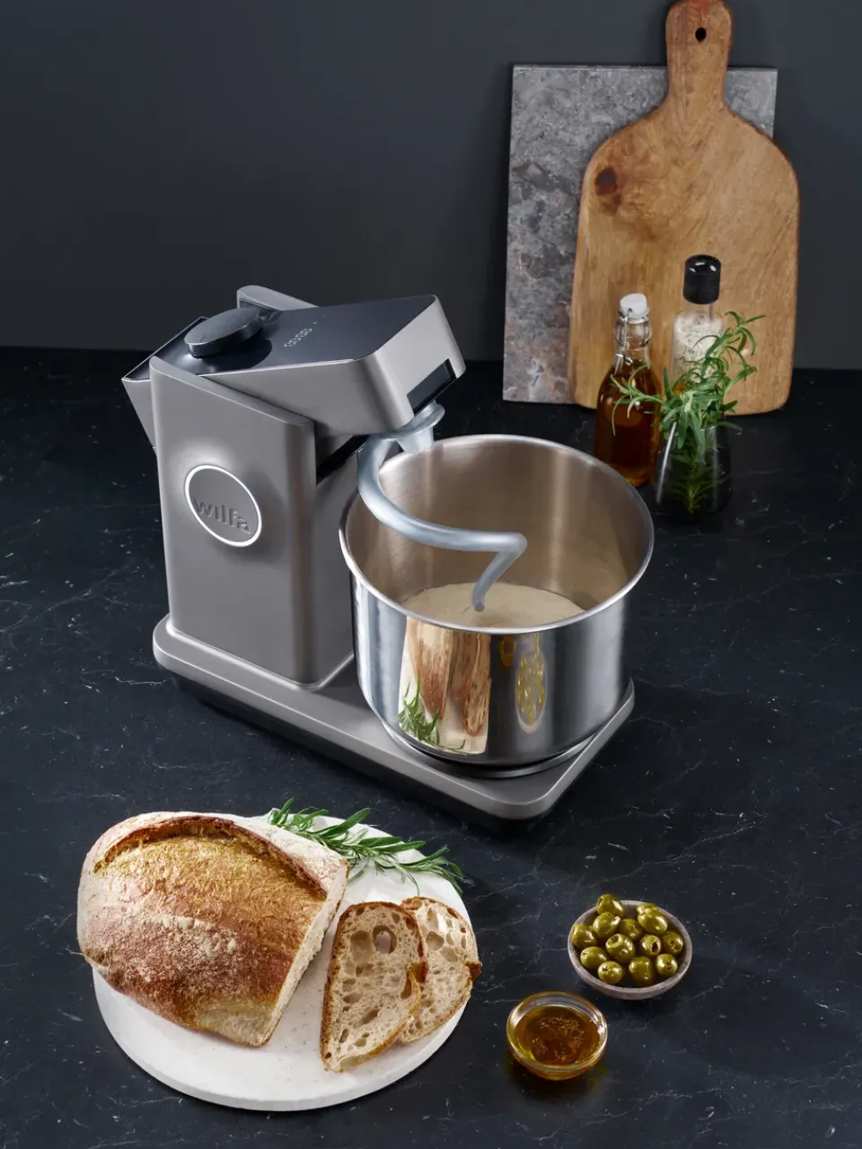 Outlet Wilfa Probaker timer KM2GY-T70 kitchen machine 7 parts, Titanium Grey