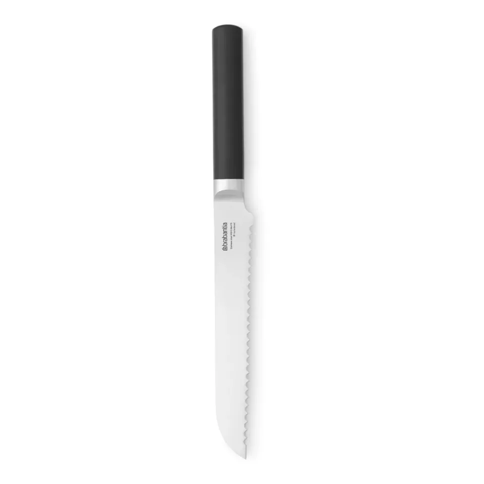 Brabantia Profile bread knife 35 cm, Black-stainless steel BlackSilver-coloured