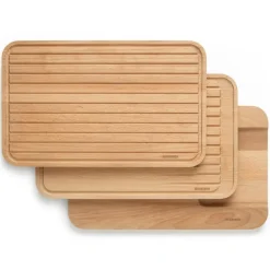 New Brabantia Profile cutting board 3-pack, Beech wood Brown