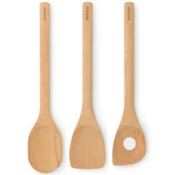 Discount Brabantia Profile kitchen tools beech wood, 3 pieces Brown