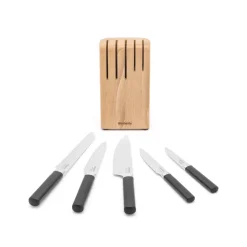 Knife Sets^Brabantia Profile knife Block with knifees 5st, Wood Beige
