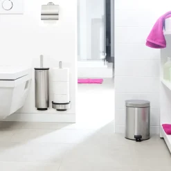 Clearance Brabantia Profile toilet brush with wall mounting, matte steel Silver-coloured