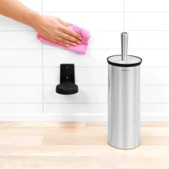Clearance Brabantia Profile toilet brush with wall mounting, matte steel Silver-coloured
