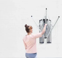 Brabantia Protective box/cover for WallFix clothesline, Brushed steel Silver-coloured