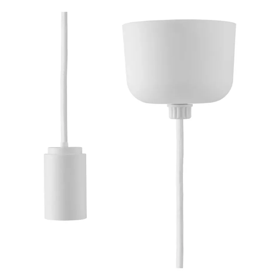 Clearance Normann Copenhagen Puff cord with ceiling cup 2.5 m, White