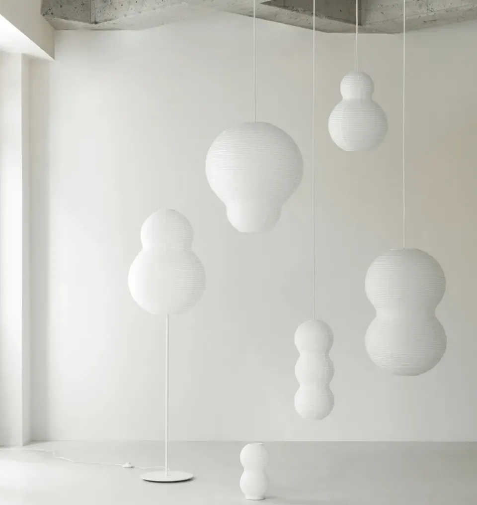 Clearance Normann Copenhagen Puff cord with ceiling cup 2.5 m, White