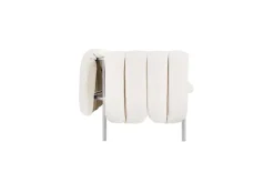 Hem Puffy 2,5-seater sofa 205 cm, Natural-stainless steel WhiteSilver-coloured