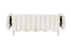 Hem Puffy 2,5-seater sofa 205 cm, Natural-stainless steel WhiteSilver-coloured