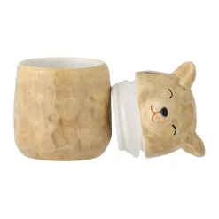 New Bloomingville Puk jar with lid Ø7 cm, Brown