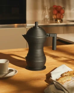 Coffee Presses & Makers^Alessi Pulcina espresso maker , 15 cl, 3 cups Black