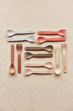 Hot OYOY Pullo children's cutlery set, Caramel Pink