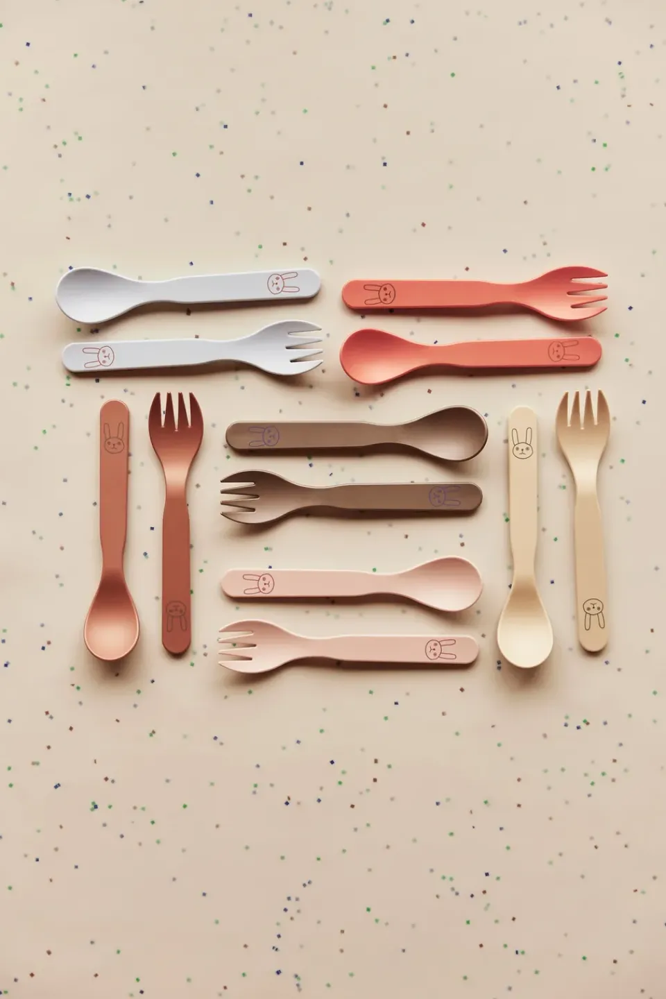 Hot OYOY Pullo children's cutlery set, Caramel Pink
