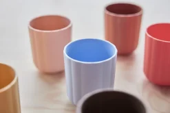 Children's Mugs|Plastic Cups^OYOY Pullo cup 2-pack, Taupe-vanilla BrownBeige