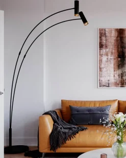 By Rydéns Puls 2-low floor lamp, Matte Black