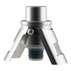 Online Dorre Pump it champagne stopper, Silver Silver-coloured