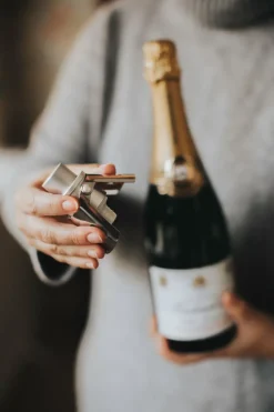 Online Dorre Pump it champagne stopper, Silver Silver-coloured
