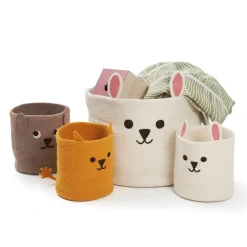 Storage For The Kids Room^Klippan Yllefabrik Puppy basket Ø20 cm, Grey