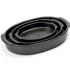 Sale Serax Pure oval oven form M, Black