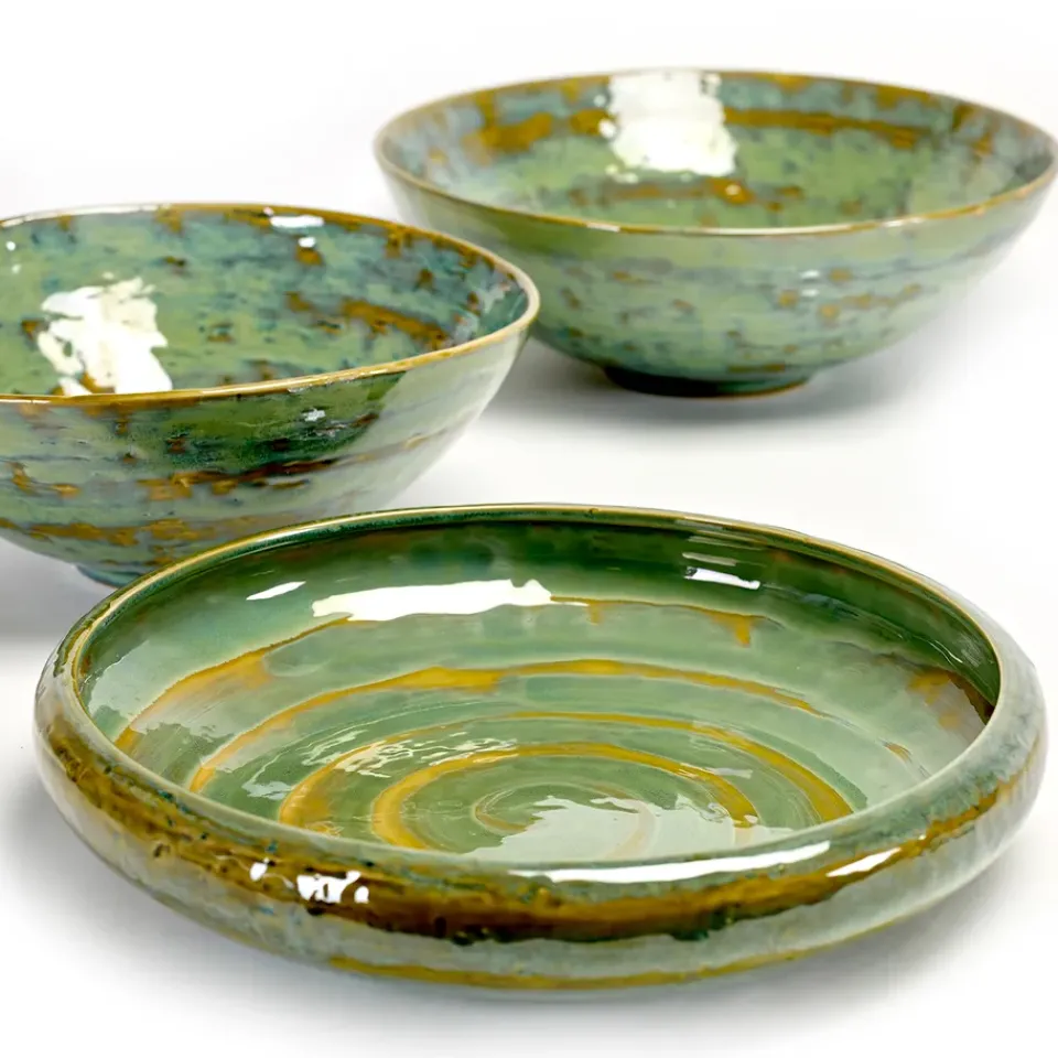 Salad Bowls^Serax Pure serving bowl 31 cm, sea Green