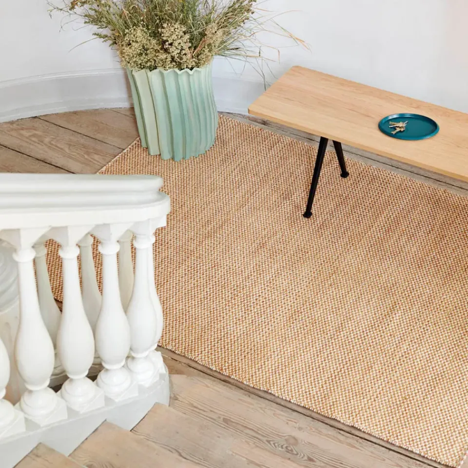 Outlet HAY Pyramid bench, Oak matte lacquered-190 cm-black steel frame Beige