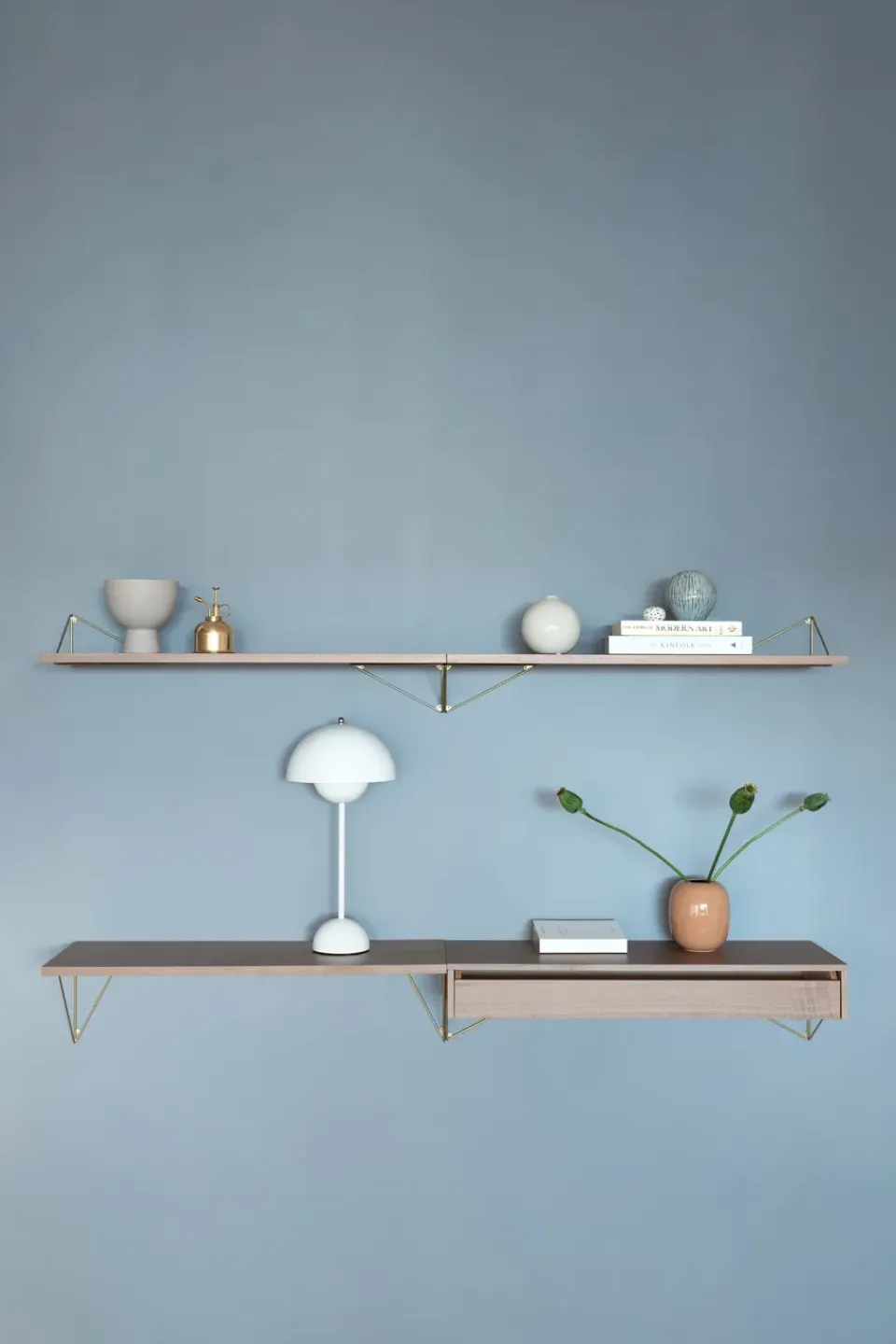 Hot Maze Pythagoras shelf, Large, walnut Brown
